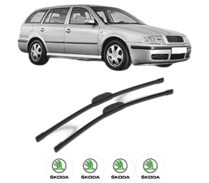 Set stergatoare SKODA OCTAVIA I Combi (1U5) din 1998-2002, pentru parbriz auto, 2 bucati, Bosch Aerotwin Retrofit, din cauciuc siliconat rezistent, 4 Stickere Auto SKODA v47715