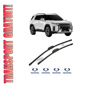 Set stergatoare SSANGYONG TORRES (J100) din 2022, pentru parbriz auto, 2 bucati, Bosch Aerotwin Retrofit, din cauciuc siliconat rezistent, 4 Stickere Auto SSANGYONG