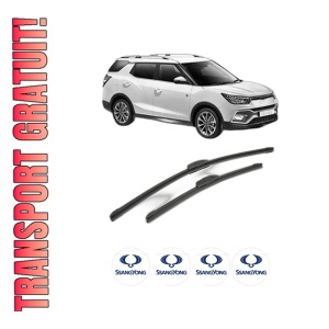 Set stergatoare SSANGYONG XLV SUV din 2016, pentru parbriz auto, 2 bucati, Bosch Aerotwin Retrofit, din cauciuc siliconat rezistent, 4 Stickere Auto SSANGYONG