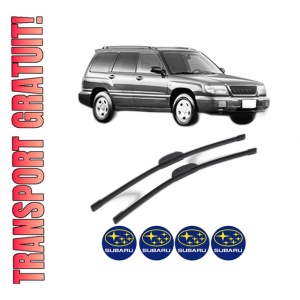 Set stergatoare SUBARU FORESTER (SF_) din 1997-2002, pentru parbriz auto, 2 bucati, Bosch Aerotwin Retrofit, din cauciuc siliconat rezistent, 4 Stickere Auto SUBARU
