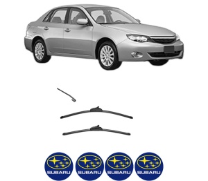 Set stergatoare SUBARU IMPREZA Saloon (GJ_) din 2012-2016, pentru parbriz auto, 2 bucati, Valeo Silencio, din cauciuc siliconat rezistent, 4 Stickere Auto SUBARU v34140
