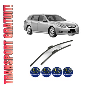 Set stergatoare SUBARU LEGACY V Estate (BR) din 2009-2014, pentru parbriz auto, 2 bucati, Bosch Aerotwin Retrofit, din cauciuc siliconat rezistent, 4 Stickere Auto SUBARU