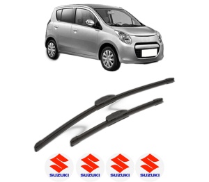 Set stergatoare SUZUKI ALTO VII (GF, HA25_, HA35_) din 2009-2012, pentru parbriz auto, 2 bucati, Bosch Aerotwin Retrofit, din cauciuc siliconat rezistent, 4 Stickere Auto SUZUKI v53175