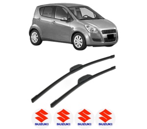 Set stergatoare SUZUKI SPLASH (EX) din 2008-2012, pentru parbriz auto, 2 bucati, Bosch Aerotwin Retrofit, din cauciuc siliconat rezistent, 4 Stickere Auto SUZUKI v42725