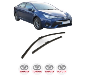 Set stergatoare TOYOTA AVENSIS Saloon (_T27_) din 2008-2018, pentru parbriz auto, 2 bucati, Bosch Aerotwin, din cauciuc siliconat rezistent, 4 Stickere Auto TOYOTA v54195