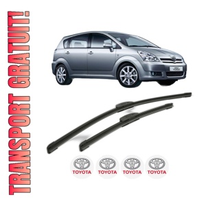 Set stergatoare TOYOTA COROLLA Verso (ZER_, ZZE12_, R1_) din 2004-2009, pentru parbriz auto, 2 bucati, Bosch Aerotwin Retrofit, din cauciuc siliconat rezistent, 4 Stickere Auto TOYOTA