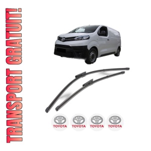 Set stergatoare TOYOTA PROACE Platform/Chassis (MDZ_) din 2016-2024, pentru parbriz auto, 2 bucati, Valeo Silencio Xtrm, din cauciuc siliconat rezistent, 4 Stickere Auto TOYOTA - Img 1