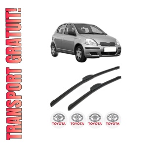 Set stergatoare TOYOTA YARIS (_P1_) din 1999-2005, pentru parbriz auto, 2 bucati, Bosch Aerotwin Retrofit, din cauciuc siliconat rezistent, 4 Stickere Auto TOYOTA