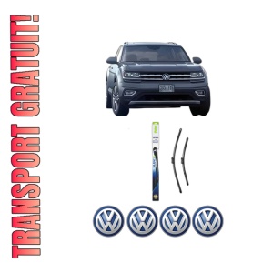 Set stergatoare Volkswagen ATLAS (CA1, CA2, CA3) din 2016-2019, pentru parbriz auto, 2 bucati, Valeo Silencio, din cauciuc siliconat rezistent, 4 Stickere Auto Volkswagen