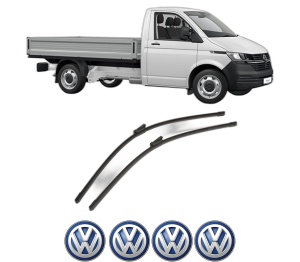 Set stergatoare Volkswagen CRAFTER Platform/Chassis (SZ_) din 2016-2024, pentru parbriz auto, 2 bucati, Bosch Aerotwin, din cauciuc siliconat rezistent, 4 Stickere Auto Volkswagen v49730