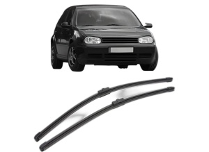 Set stergatoare Volkswagen GOLF IV Van (1J1) din 1997-2004, pentru parbriz auto, 2 bucati, Valeo Silencio Xtrm, din cauciuc siliconat rezistent, 4 Stickere Auto Volkswagen - Img 2