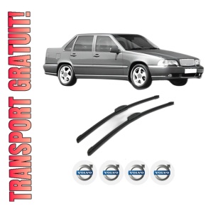 Set stergatoare VOLVO S70 (874) din 1996-2000, pentru parbriz auto, 2 bucati, Bosch Aerotwin Retrofit, din cauciuc siliconat rezistent, 4 Stickere Auto VOLVO
