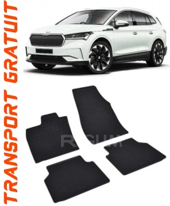 Skoda Enyaq IV fabricat din 04.2021 - Prezent, Suv, set covorase auto dedicate, din cauciuc 100% Premium accesorii pentru autoturismul tau - masina v152595