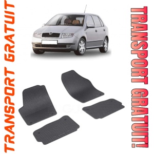 Skoda Fabia I, Hatchback, fabricat din 2000 - 2007, set covorase auto dedicate, din cauciuc 100% Premium