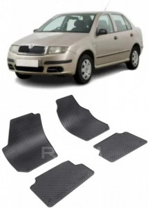 Skoda Fabia II fabricat din 03.2007 - 10.2014, Sedan, set covorase auto dedicate, din cauciuc 100% Premium accesorii pentru autoturismul tau - masina v151284