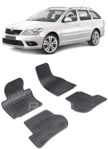 Skoda Octavia II, Combi, fabricat din 2004 - 04.2013, set covorase auto dedicate, din cauciuc 100% Premium accesorii pentru autoturismul tau - masina v154582