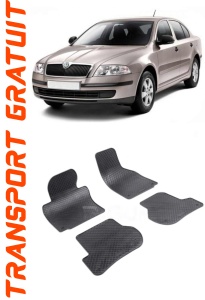 Skoda Octavia II fabricat din 03.2004 - 01.2013, Hatchback, set covorase auto dedicate, din cauciuc 100% Premium accesorii pentru autoturismul tau - masina v151943