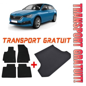 Skoda Scala din 04.2019 - Prezent Hatchback Portbagaj Inferior *2, Set Covorase + tavita portbagaj auto