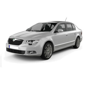 Skoda Superb II, Sedan, Din 06.2008 - 04.2015 , Set Covorase Auto Tip Tavita Premium 3D, din cauciuc accesorii pentru autoturismul tau - masina v171898