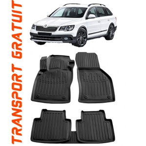 Skoda Superb III (3V) (2015 - prezent) Set covorase auto cauciuc G.Modern Line 3D accesorii pentru autoturismul tau - masina v241333