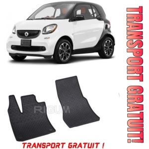 Smart Fortwo III, Hatchback, fabricat din 2015 - Prezent, set covorase auto dedicate, din cauciuc 100% Premium - Transport Gratuit