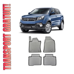 Ssangyong Korando IV, Suv, Din 09.2019 - Prezent , Set Covorase Auto Tip Tavita Premium 3D, din cauciuc -Reducere2