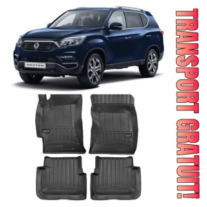 Ssangyong Rexton W IV, Suv, Din 11.2017 - Prezent , Set Covorase Auto Tip Tavita Premium 3D, din cauciuc