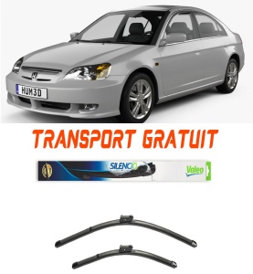 Stergatoare Honda Civic VII Hatchback Set 2 stergatoare parbriz Valeo 60 cm/34 cm pentru Honda Civic VII Hatchback (Eu, Ep, Ev) din 2000-2005 (60 cm / 34 cm) accesorii pentru autoturismul tau - masina v21314