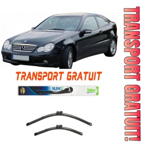 Stergatoare Mercedes C-Class Coupe Set 2 stergatoare parbriz Valeo 600/475mm pentru Mercedes-Benz C-CLASS Coupe (CL203) (2001-2008) (55 cm / 55 cm)