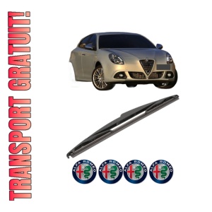 Stergator lamela spate ALFA ROMEO GIULIETTA Hatchback Van (940_) din 2011 - 2020, pentru luneta auto, Valeo Silencio, din cauciuc siliconat rezistent, 4 Stickere Auto ALFA ROMEO
