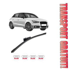 Stergator lamela spate AUDI A1 Sportback (8XA, 8XF) din 2011 - 2018, pentru luneta auto, Bosch Aerotwin, din cauciuc siliconat rezistent, 4 Stickere Auto AUDI