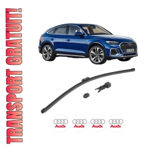 Stergator lamela spate AUDI Q5 Sportback (FYT) din 2020, pentru luneta auto, Valeo HydroConnect, din cauciuc siliconat rezistent, 4 Stickere Auto AUDI