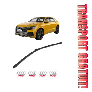 Stergator lamela spate AUDI Q8 (4MN, 4MT) din 2018, pentru luneta auto, Bosch Aerotwin, din cauciuc siliconat rezistent, 4 Stickere Auto AUDI