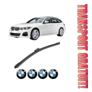 Stergator lamela spate BMW Seria 3 Touring Van (G21) din 2019 - 2022, pentru luneta auto, Bosch Aerotwin, din cauciuc siliconat rezistent, 4 Stickere Auto BMW