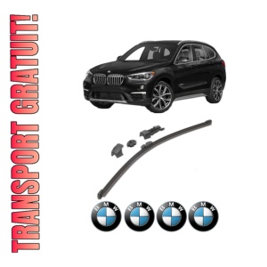 Stergator lamela spate BMW Seria X1 (F48) din 2014 - 2022, pentru luneta auto, Valeo HydroConnect, din cauciuc siliconat rezistent, 4 Stickere Auto BMW