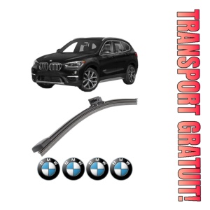 Stergator lamela spate BMW Seria X1 (F48) din 2014 - 2022, pentru luneta auto, Bosch Aerotwin, din cauciuc siliconat rezistent, 4 Stickere Auto BMW