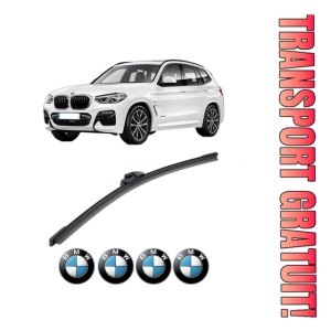 Stergator lamela spate BMW Seria X3 Van (G01) din 2017 - 2019, pentru luneta auto, Bosch Aerotwin, din cauciuc siliconat rezistent, 4 Stickere Auto BMW
