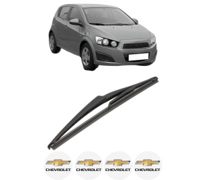 Stergator lamela spate CHEVROLET AVEO Hatchback (T300) din 2011 - 2015, pentru luneta auto, Valeo Silencio, din cauciuc siliconat rezistent, 4 Stickere Auto CHEVROLET v20080