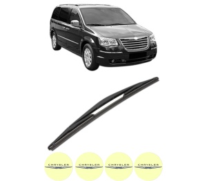 Stergator lamela spate CHRYSLER GRAND VOYAGER V (RT) din 2008 - 2011, pentru luneta auto, Valeo Silencio, din cauciuc siliconat rezistent, 4 Stickere Auto CHRYSLER v20380