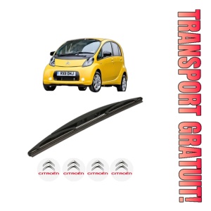 Stergator lamela spate CITROEN C-ZERO din 2010, pentru luneta auto, Bosch Twin, din cauciuc siliconat rezistent, 4 Stickere Auto CITROEN - Img 1