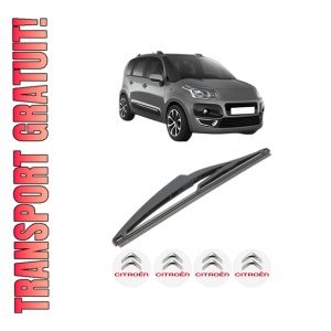Stergator lamela spate CITROEN C3 PICASSO (SH_) din 2008 - 2017, pentru luneta auto, Valeo Silencio, din cauciuc siliconat rezistent, 4 Stickere Auto CITROEN