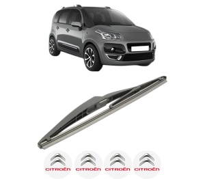 Stergator lamela spate CITROEN C3 PICASSO (SH_) din 2008 - 2017, pentru luneta auto, Bosch Twin, din cauciuc siliconat rezistent, 4 Stickere Auto CITROEN v27475