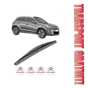 Stergator lamela spate CITROEN C4 AIRCROSS din 2012, pentru luneta auto, Bosch Twin, din cauciuc siliconat rezistent, 4 Stickere Auto CITROEN