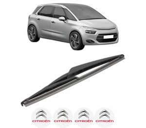 Stergator lamela spate CITROEN C4 GRAND PICASSO II (DA_, DE_) din 2013 - 2018, pentru luneta auto, Valeo Silencio, din cauciuc siliconat rezistent, 4 Stickere Auto CITROEN v18400