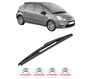 Stergator lamela spate CITROEN C4 PICASSO I MPV (UD_) din 2006 - 2013, pentru luneta auto, Valeo Silencio, din cauciuc siliconat rezistent, 4 Stickere Auto CITROEN v18520