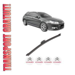 Stergator lamela spate CITROEN C5 III Break (RW_) din 2008 - 2017, pentru luneta auto, Valeo Silencio, din cauciuc siliconat rezistent, 4 Stickere Auto CITROEN