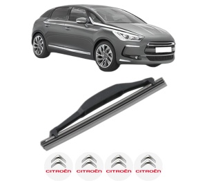 Stergator lamela spate CITROEN DS5 din 2011 - 2015, pentru luneta auto, Valeo Silencio, din cauciuc siliconat rezistent, 4 Stickere Auto CITROEN v16660