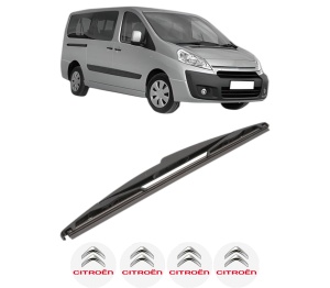 Stergator lamela spate CITROEN JUMPY II (VF7) din 2007 - 2016, pentru luneta auto, Valeo Silencio, din cauciuc siliconat rezistent, 4 Stickere Auto CITROEN v22234