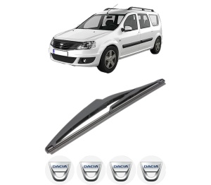 Stergator lamela spate DACIA LOGAN MCV II din 2013, pentru luneta auto, Valeo Silencio, din cauciuc siliconat rezistent, 4 Stickere Auto DACIA v21640