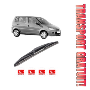 Stergator lamela spate DAIHATSU YRV (M2) din 2001, pentru luneta auto, Bosch Twin, din cauciuc siliconat rezistent, 4 Stickere Auto DAIHATSU